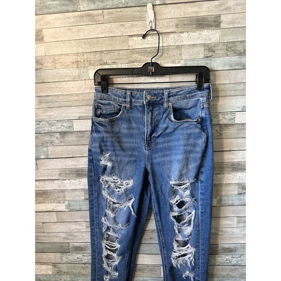 Women’s Maurice’s Mom Jeans Distressed Medium Wash Size 2 - Picture 5 of 16